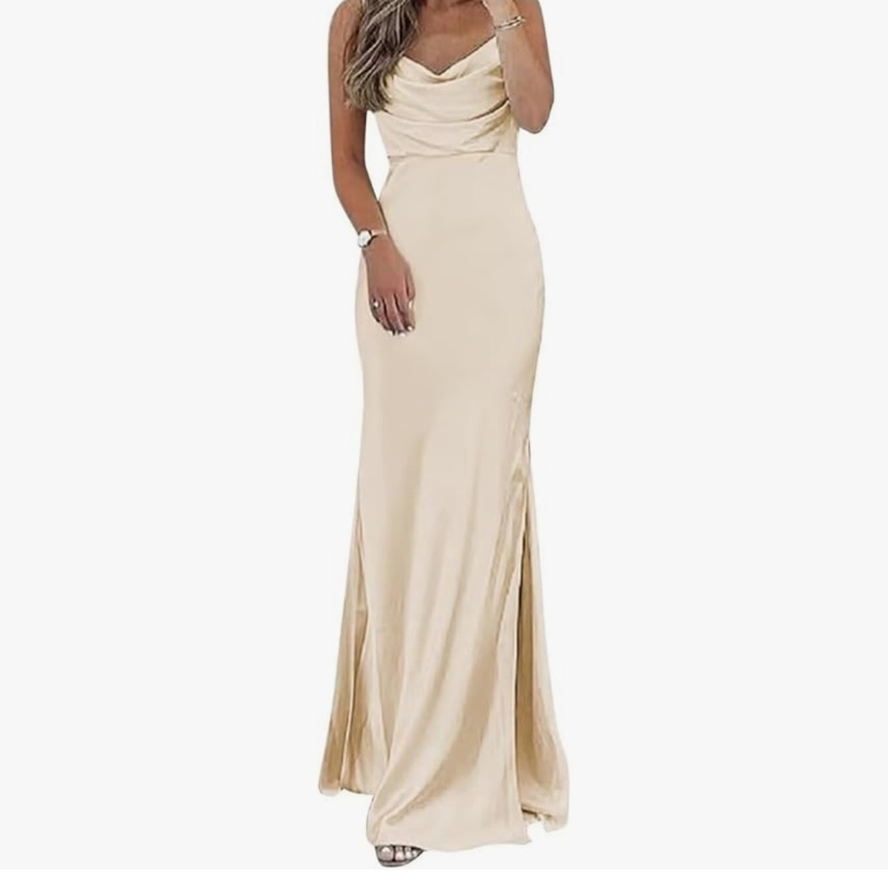 Elegant Beige Evening Gown